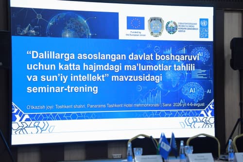 Davlat boshqaruvida Big Data va sun’iy intellektdan foydalanish bo‘yicha xalqaro seminar-trening boshlandi